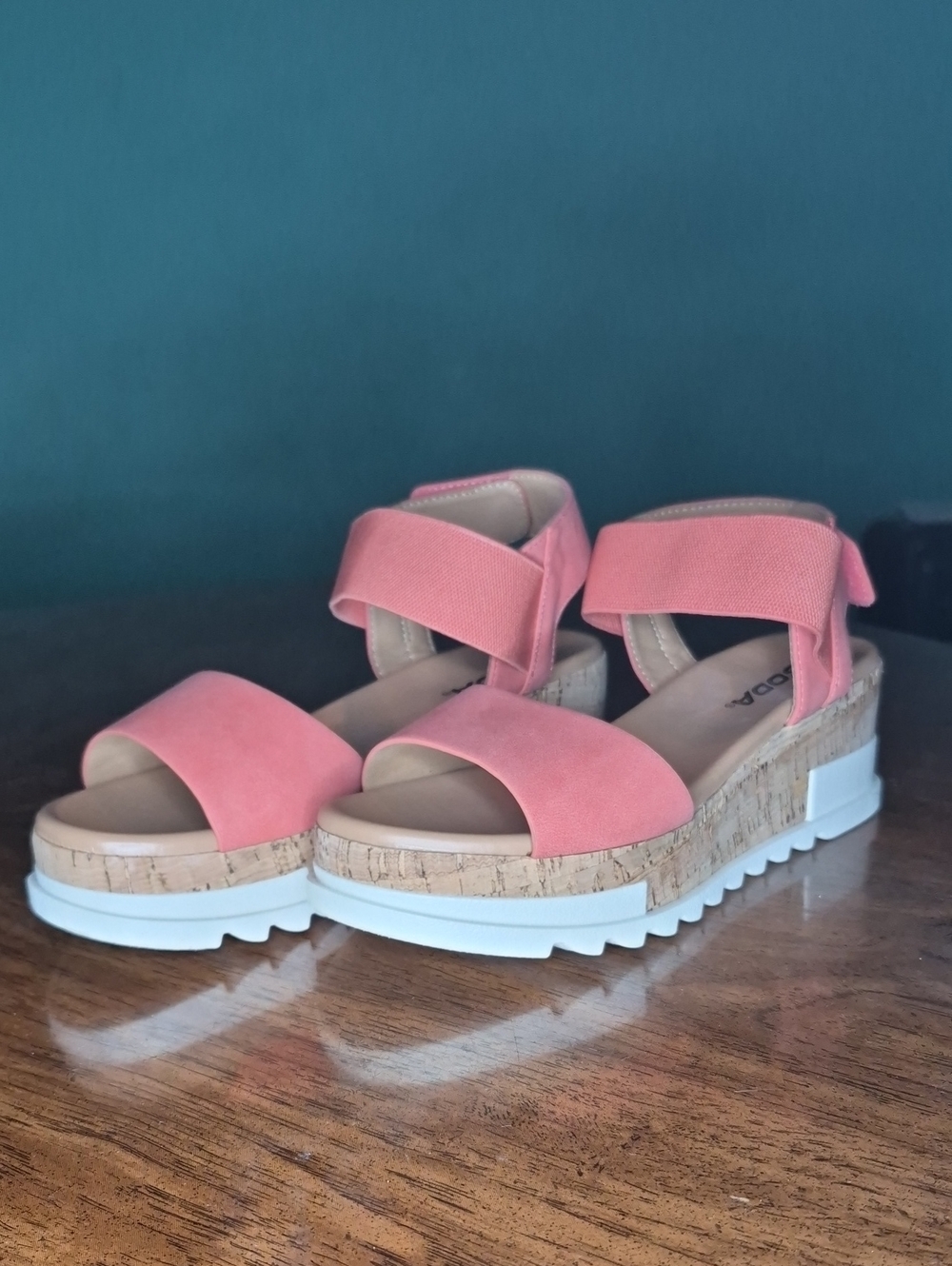 Women's Coral Platform Sandals with Cork Sole